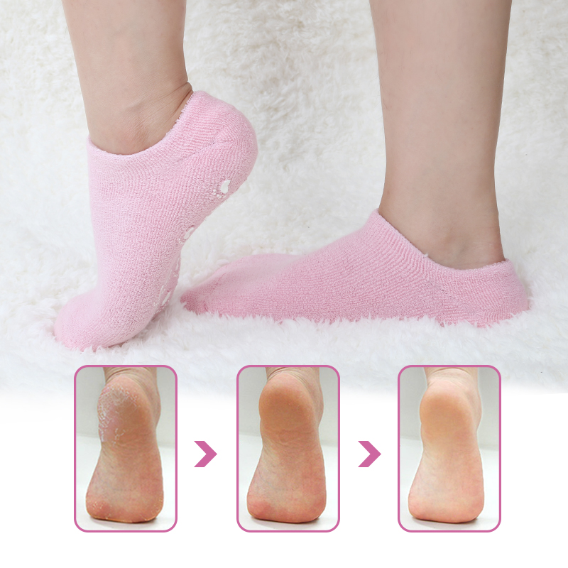 Reusable Gel Socks Moisturize Soften Repair Whiten Skin Moisturizing Care Gel Spa Foot Care Mask